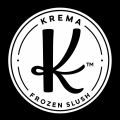 krema logo black background