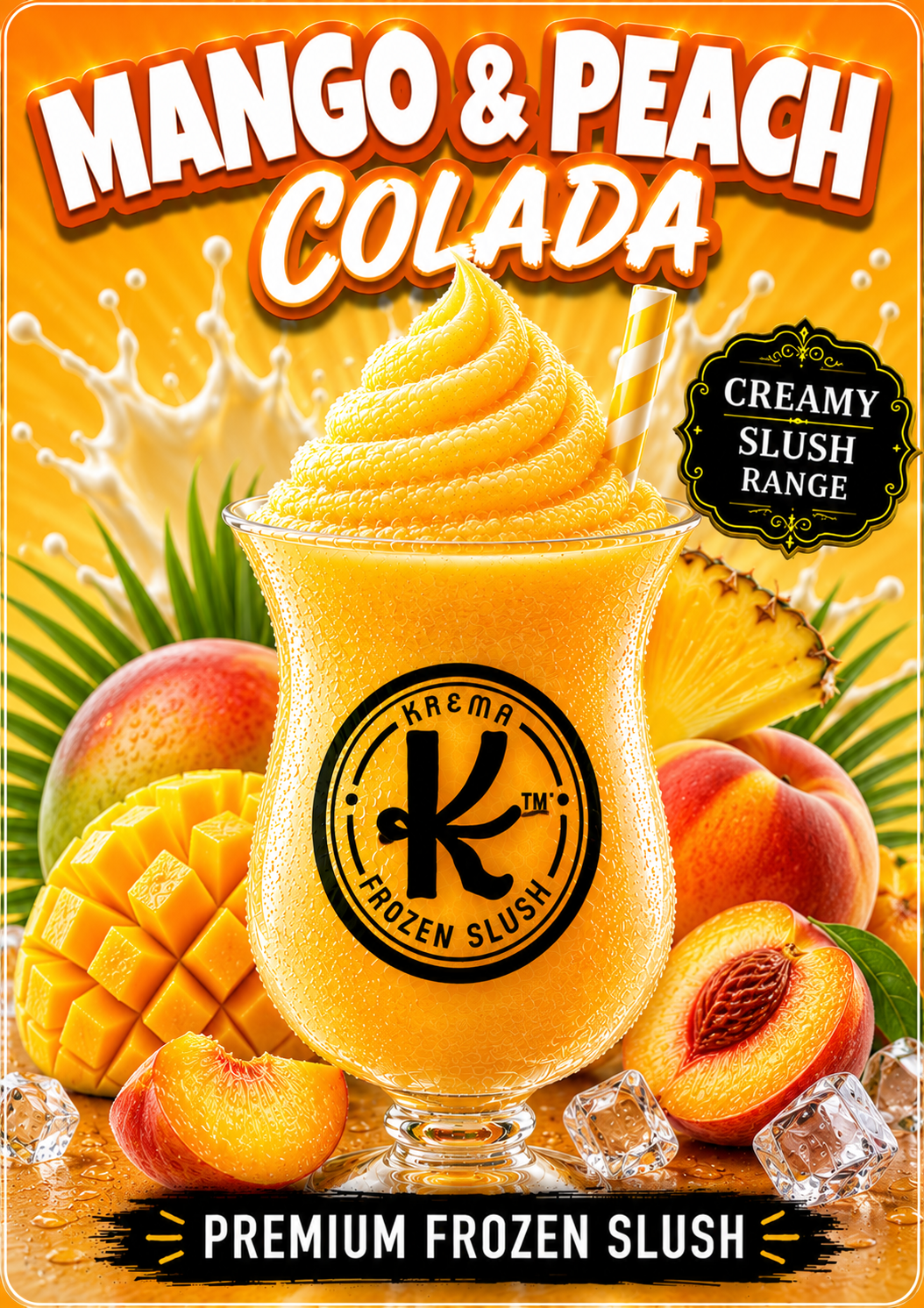 Krema Mango and Peach Colada Slush
